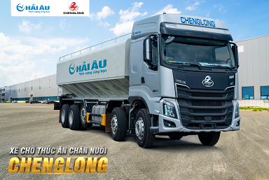 XE CHỞ THỨC ĂN CHĂN NUÔI (XE BỒN CHỞ CÁM) - 32 KHỐI - CHENGLONG HẢI ÂU