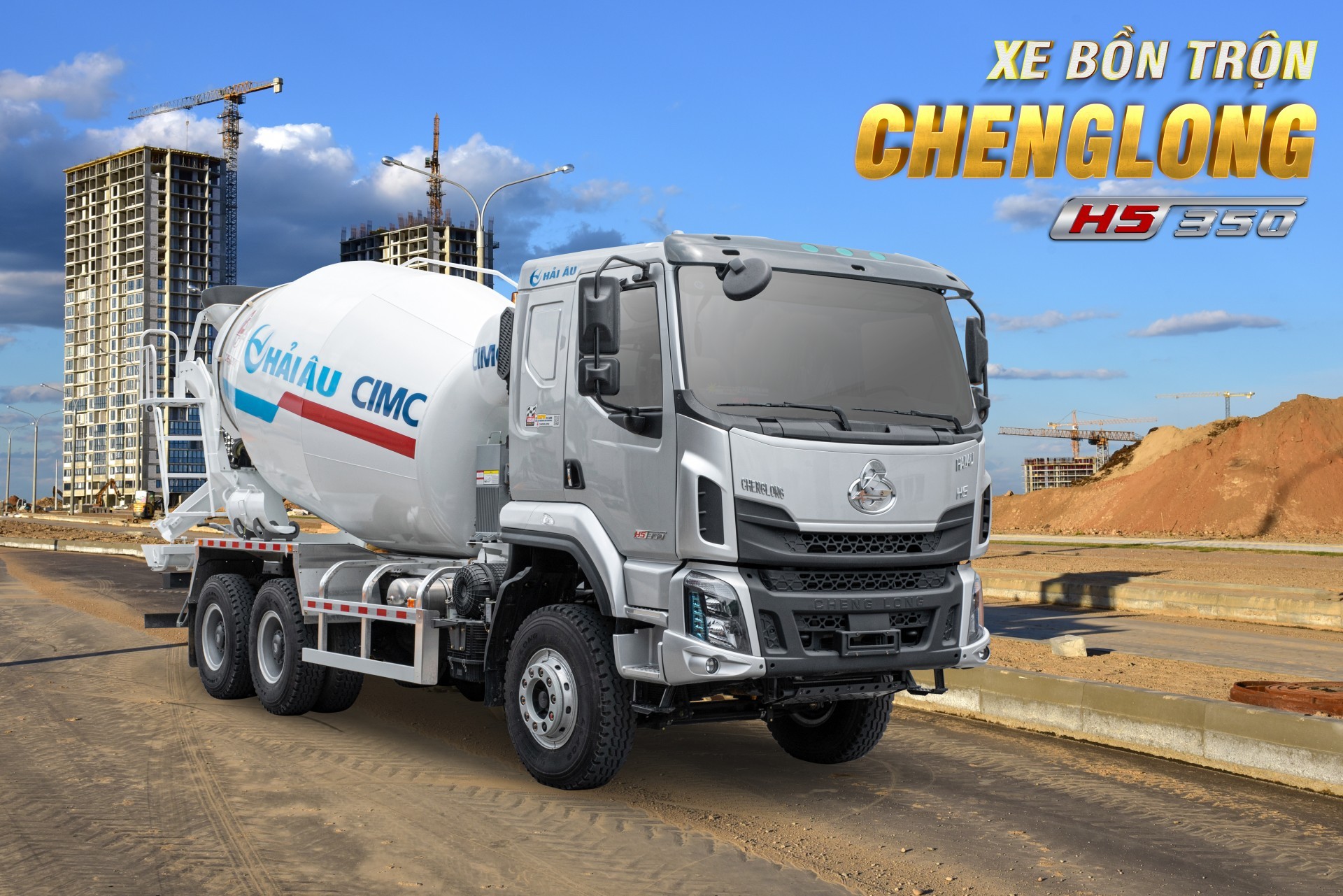 XE TRỘN BÊ TÔNG CHENGLONG 350HP 10M3